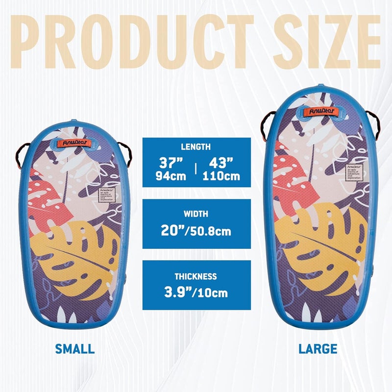FunWater Body Board - Beach Body Board - Ultra Lightweight PVC Core Body Board for Beach and Pool, with Wrap Wrist Straps, Foldable, Perfect Surf for Teens and Adults - Image 2